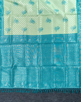 SC3664 - Tissue Silver Zari Meena Butta